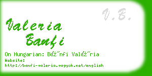 valeria banfi business card